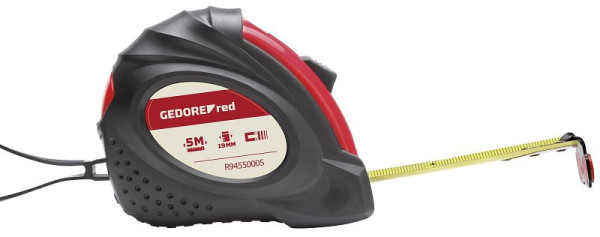 GEDORE rood meetlint, lengte 5 m, rolbreedte 19 mm, klasse II, 3301428