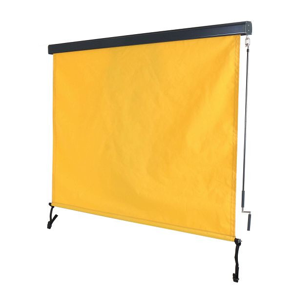 Mendler verticale luifel HWC-F42, verticale luifel privacyscherm, externe rolgordijn, UV-bescherming 50 stof, 250x180cm, geel, 76495