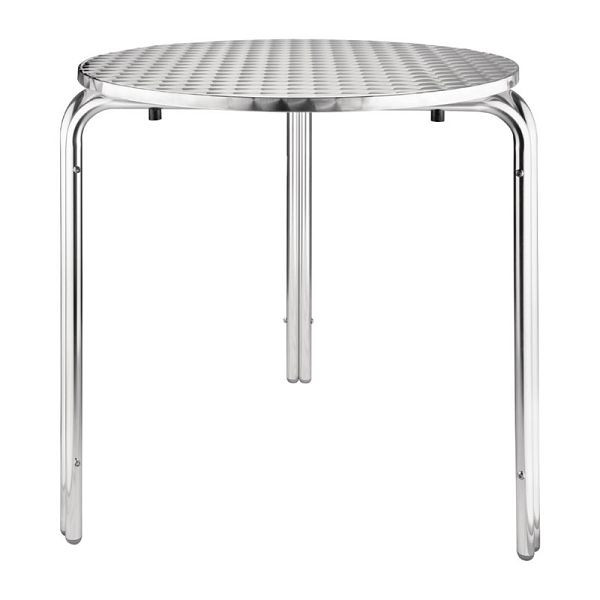 Bolero ronde bistrotafel RVS 3 poten 70cm, CG836