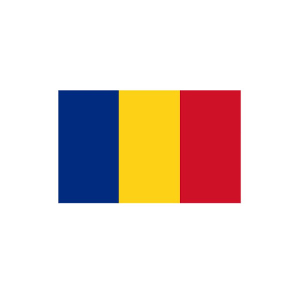 Stone HGS landvlag Roemenië, 150 x 250 cm (liggend formaat), met touw en lus, FlagTop 160 g/m², voor vlaggenmasten vanaf 8 m, zonder ajourzoom, 27459