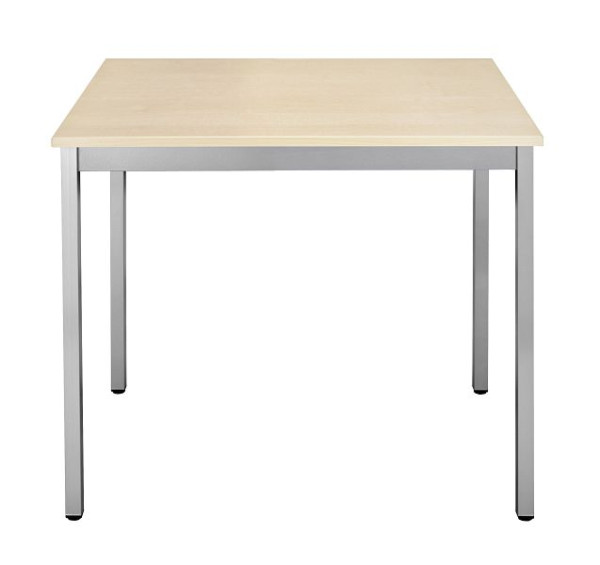Bisley MULTI Desking multifunctionele tafel, rechthoekig 19 mm, MP esdoorn decor, aluminium frame, H 740 x B 700 x D 600 mm, MT0706MP300