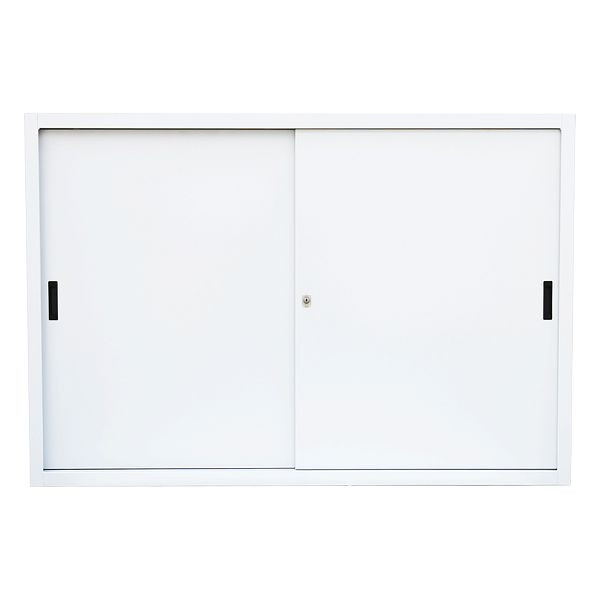 Lüllmann stalen schuifdeurkast, 1090 x 1600 x 450 mm, signaalwit/signaalwit, 550157