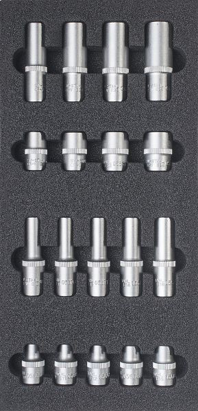 SW-Stahl werkplaatswagen assortiment, dopsleutel 1/2", E-profiel, 18 stuks, Z3013-23