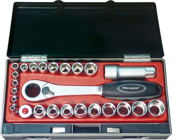 Projahn 1/4"+ 3/8" doorschroefratelset 25 delig, 4016