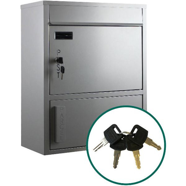 ScanProDesign Safepost 921 Tiamat SG - met 4 sleutels, zilvergrijs, 211149