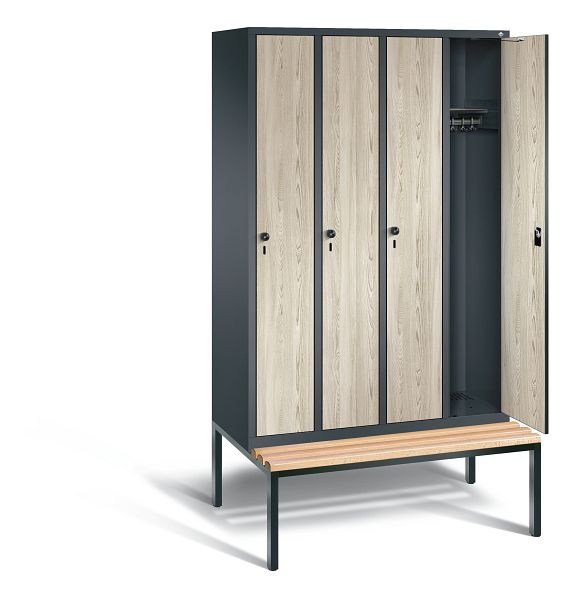 C+P Evolo kleerkast, H2090xB1190xD815mm, kleur: antracietgrijs / Sen ash decor, 48050-40 S10788