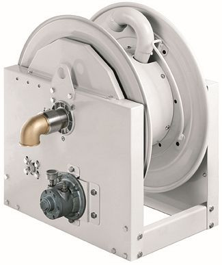 Ebinger slanghaspel SM 700-P, pneumatische motor + tandwieloverbrenging, max.13m - 63mm OD / 20m - 50mm OD, tot 20 bar, 6.500.130.270