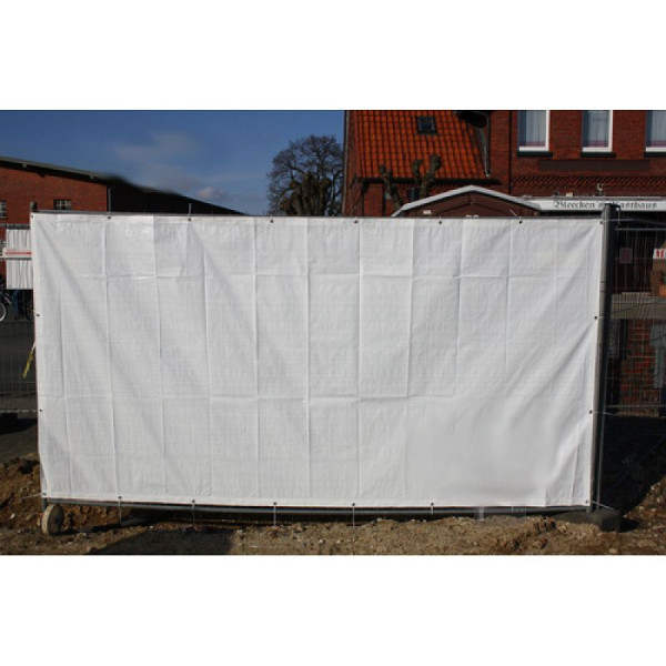 Stein HGS HGS bouwhekzeil 1,75 x 20 m, met aluminium ogen, wit, opgerold, 12531