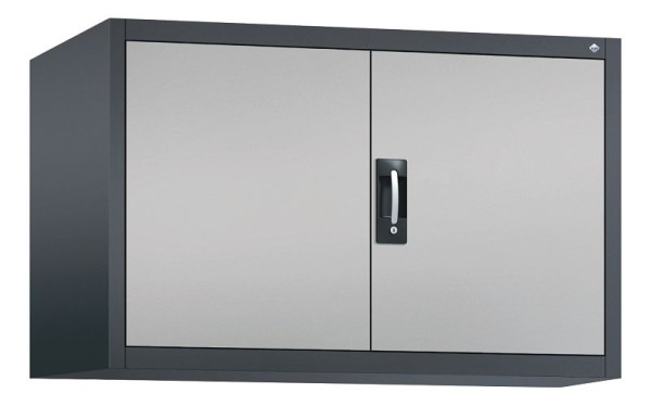 C+P bovenkast Acurado, H790xB1200xD600mm, kleur: zwart grijs/wit aluminium, verzonken handgreep, 9495-000 S10018