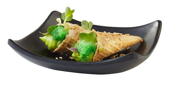 APS kom -ZEN-, 10,5 x 10,5 cm, hoogte: 3 cm, melamine, zwart, stone look, 0,06 liter, 83727