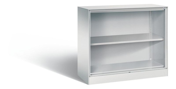 C+P bureauplank Asisto, H915xB1000xD435mm, kleur: lichtgrijs, 2 niveaus, 140052-000 S10050