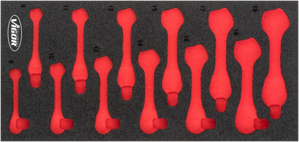 VIGOR 2-componenten zachtschuiminleg, afmetingen inzet / lademaat: S (188 x 393 x 35 mm), gebruik: V5075, V5075-L