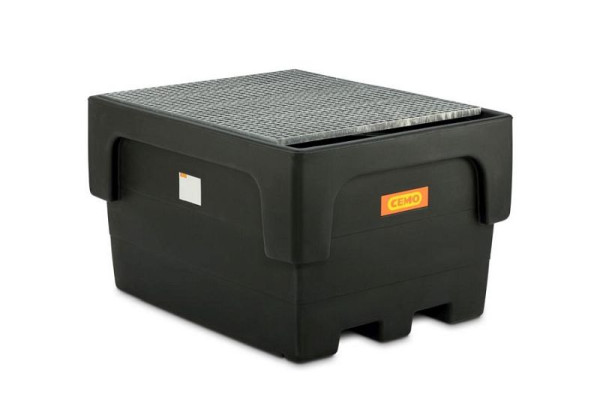 Cemo IBC opvangbak 1100/1-PE met stalen rooster, 10947