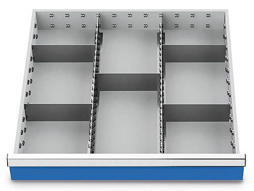 Bedrunka + Hirth lade-inzet T736 R 24-24, voor frontpaneel hoogte 75 mm, 2 x MF 600 mm, 5 x TW 200 mm, 135BLH75