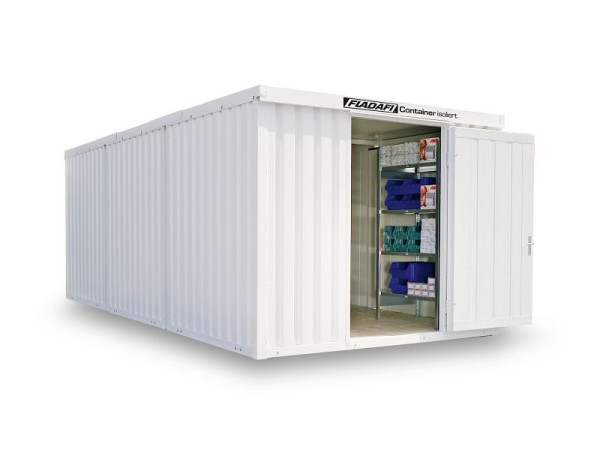 FLADAFI materiaalcontainercombinatie, model IC 1360, geïsoleerd, 3.050 x 6.520 x 2.470 mm