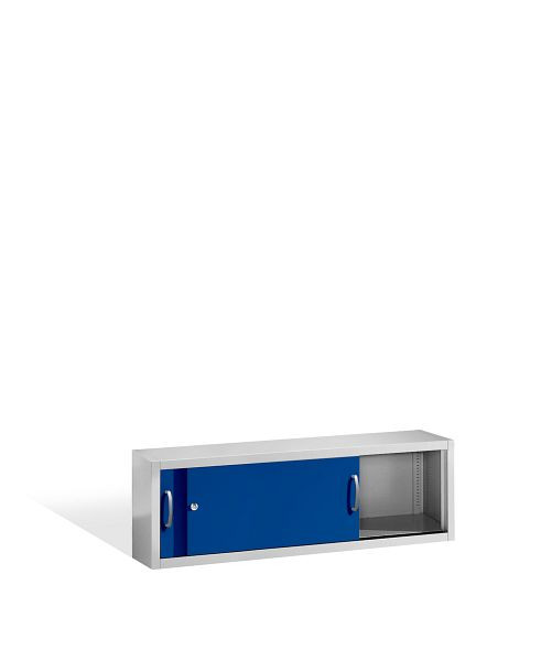 C+P bovenkast Acurado, H500xB1600xD400mm, kleur: lichtgrijs / gentiaanblauw, beugelgreep, 1 niveau, 2144-00 S10033