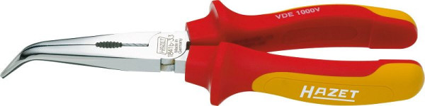 Hazet platrondtang, dubbel geïsoleerd, norm: IEC 60900:2018, DIN ISO 5745, oppervlak: hoogglans verchroomd, dubbel geïsoleerd, totale lengte: 200 mm, 1841BVDE-33