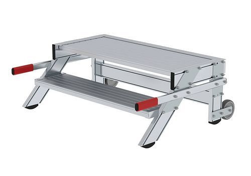 Krause mobiel werkplatform, van aluminium, 2 treden, tredebreedte 1000 mm, 274514