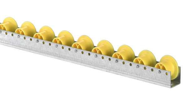 BS rollen rollenbaan met flensrollen diameter 30/44 mm, steek 50 mm, 418.000