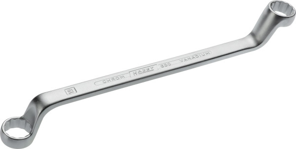 Hazet dubbele ringsleutel, buiten dubbel zeskant profiel, 18 x 19 mm, 630-18X19