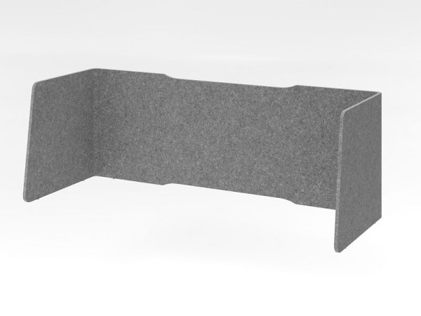 Hammerbacher akoestische behuizing, 3-zijdig, gevouwen, 174x65 cm, VARE6018/5