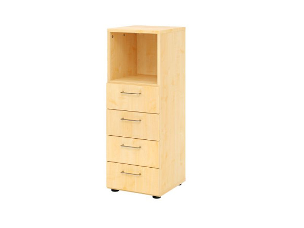 Hammerbacher ladekast 3OH, 4 laden 934S4 BS, romp: esdoorn / voorkant: esdoorn, 40x41,7x110 cm (BxDxH), 4 laden, metalen handgreep BS, V934S4/3/3/BS