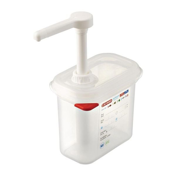 Araven sausdispenser GN 1/9 transparant 1,5L, CR821