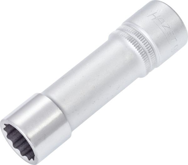 Hazet-dop, bi-hex, hol vierkant 12,5 mm (1/2 inch), 16 mm, lang type met karteling, 900TZ-16