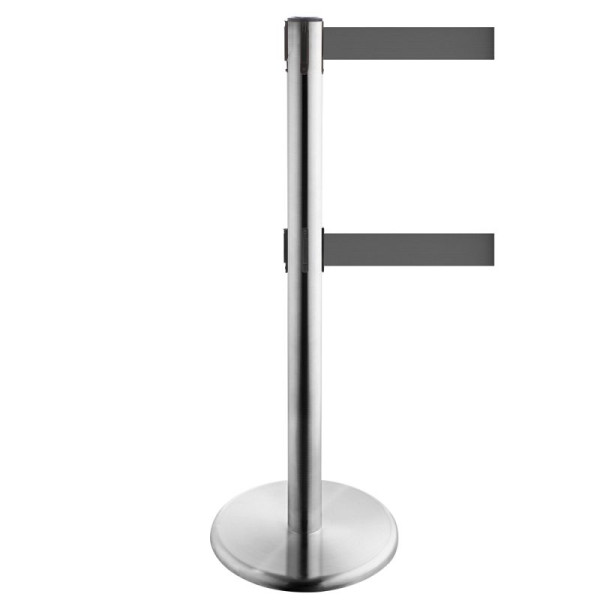 Stein HGS HGS personengeleidingssysteem -P-Line Duo-, RVS, grijs, met bandeindstuk (standaard), bandlengte: 2 x 2,3 m, 36402-1102