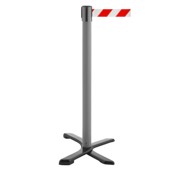 Stein HGS HGS personengeleidingssysteem -P-Line Compact-, grijs, rood/wit diagonaal (gearceerd), met bandeindstuk (standaard), 34866-1202