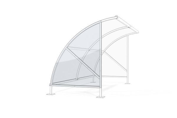 WSM zijpaneel voor Bamberg polycarbonaat links, 102100344