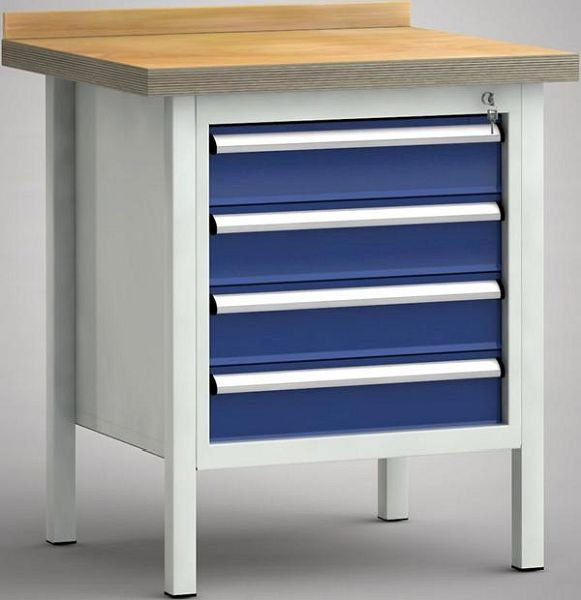 KLW standaard werkbank - 750 x 700 x 840 mm L x D x H, WS052N-0750M40-E7021
