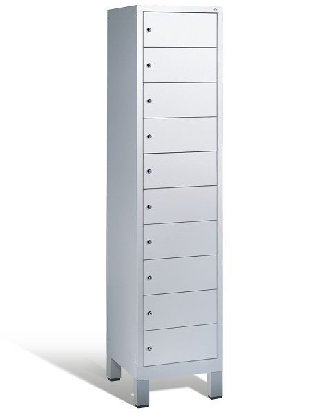 C+P lockerkast Evolo, H1850xB420xD500mm, kleur: lichtgrijs, 48010-1210 S10003