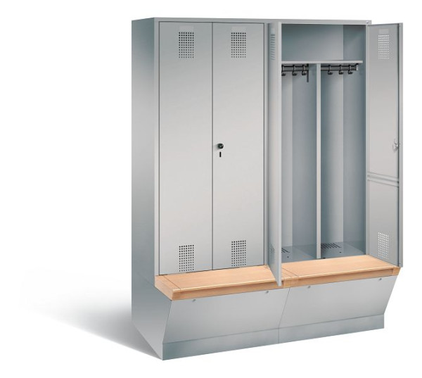 C+P zwart wit kastje Evolo, H2090xW1590xD815mm, kleur: wit aluminium, 48056-42 S10153