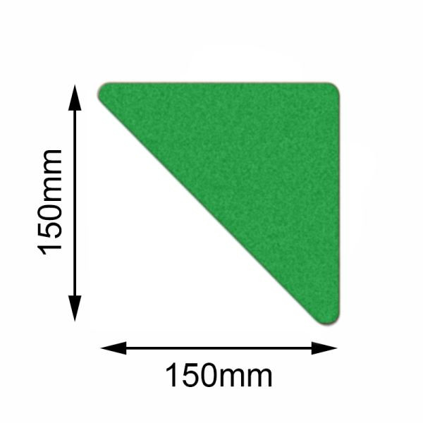 Mehlhose vloermarker Safety groene driehoek 150x150mm, VE: 10 stuks, KSUD1V10