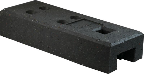 Schake bouwhekbasis van gerecycled kunststof, lengte: 685 mm, hoogte: 135 mm, breedte: 250 mm met 4 gaten (Ø 42 mm) en 1 x 60 mm x 60 mm 20 kg, 3F111