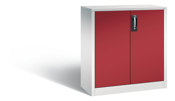 C+P Büro-Drehtürenschrank Acurado, H1000xB930xT400 mm, Grau/Rubinrot, 9266-1200 S10347
