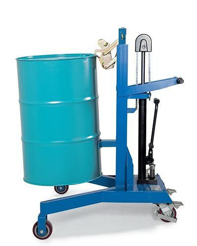DENIOS tonlichter LD van staal, gelakt, rechthoekig chassis, voor 200 liter stalen vaten, 227-161