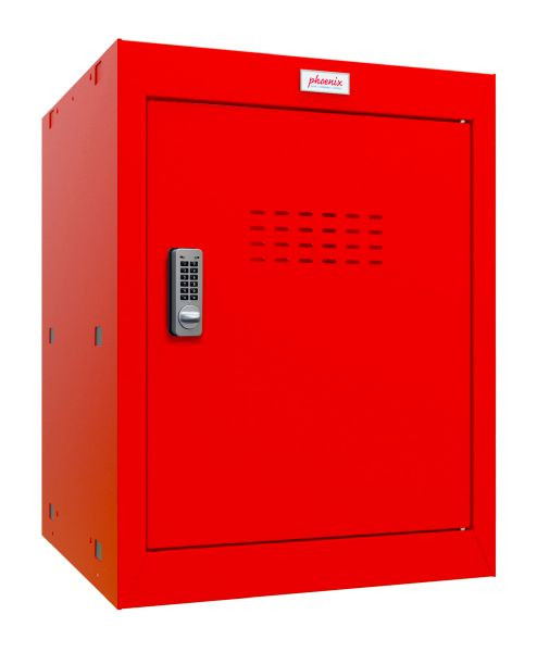 Phoenix CL-serie maat 2 kubuskast in rood met elektronisch slot, CL0544RRE