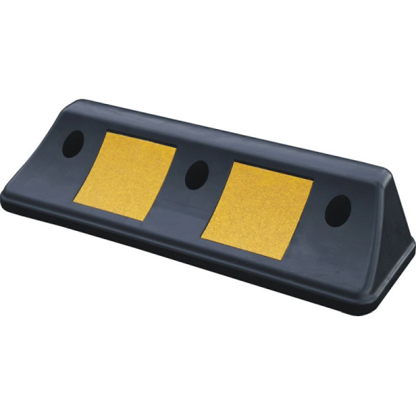 Stein HGS HGS parkeerhulp/wielstop "Ridge" van kunststof, 500mm, 100mm, zwart/geel, 32968