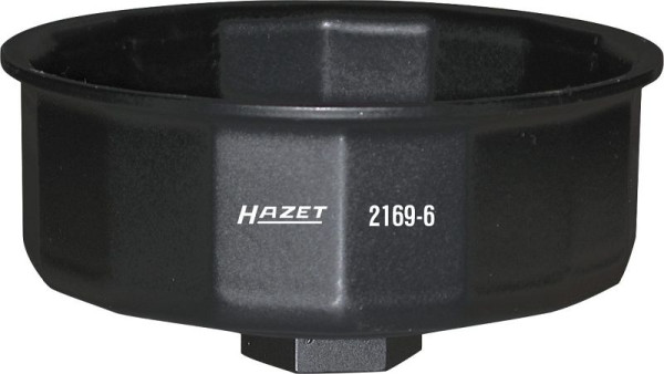Hazet oliefiltersleutel, hol vierkant 12,5 mm (1/2 inch), uitwendig 16-punts profiel, 97 mm, 2169-6