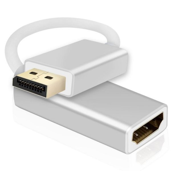 Helos adapterkabel, DisplayPort-stekker/ HDMI-bus, PREMIUM 4K, zilver, 288462