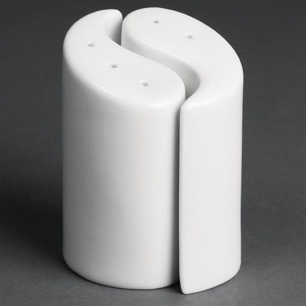 Olympia Whiteware peper en zoutstel Ying en Yang 9,5cm, VE: 12 stuks, Y107