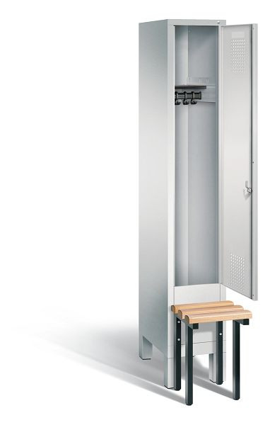 C+P Evolo kleerkast, H1850xB320xD815mm, kleur: lichtgrijs, 48030-10 S10003