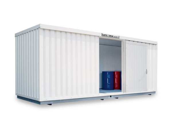 SÄBU SAFE Tank STI 1900, geïsoleerd, gemonteerd, kunststof gecoat RAL 9002, 6.080 x 2.170 x 2.560 mm