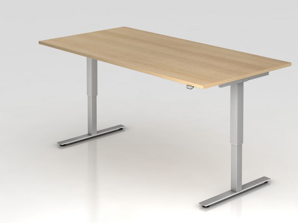 Hammerbacher elektrisch zit-sta bureau 200x100cm eiken, werkhoogte 72 - 119 cm, VXMST2E/E/S