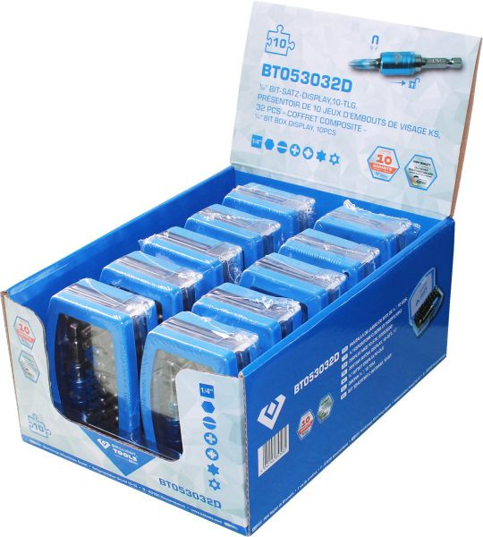 Brilliant Tools bitset, 32-delige display, 10 stuks, BT053032D