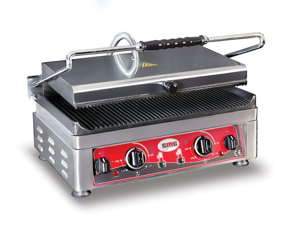 GMG contactgrill - gegroefd boven / gegroefd onder, grilloppervlak: 45 x 27 cm, aparte temperatuurregeling voor boven- en onderwarmte, KG2745EDT