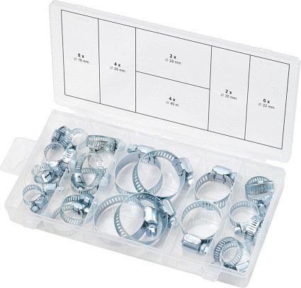 KS Tools assortiment slangklemmen, diameter 16-40mm, 26 stuks, 970.0070