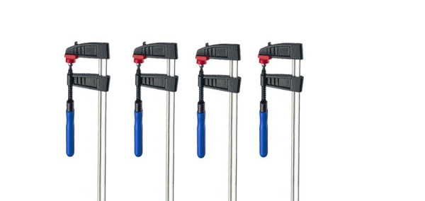 VaGo-Tools lijmklem 300 x 80 mm lijmklem klemklem eenhandsklem, VE: 4 stuks, 200-004x4_hv